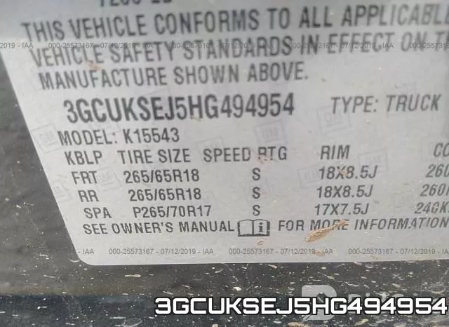 3GCUKSEJ5HG494954 фото 10