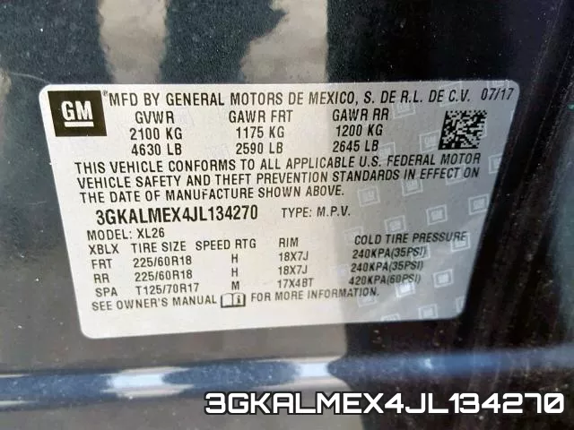 3GKALMEX4JL134270 фото 2