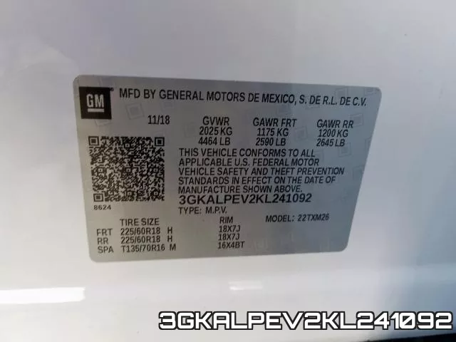 3GKALPEV2KL241092 фото 2