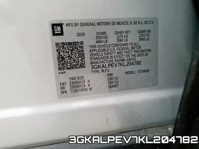 3GKALPEV7KL204782 фото 2