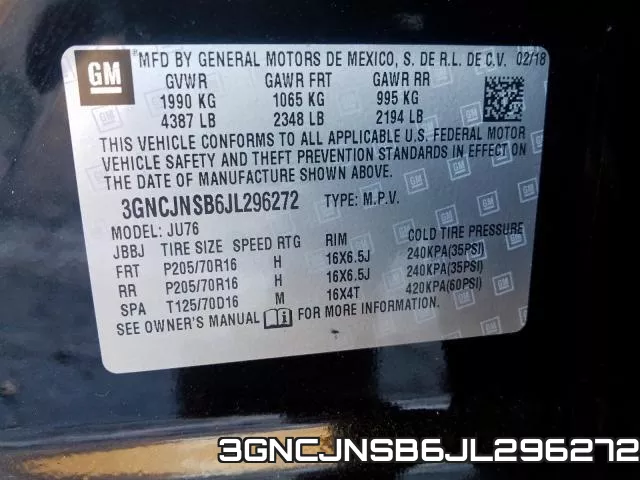 3GNCJNSB6JL296272 фото 2