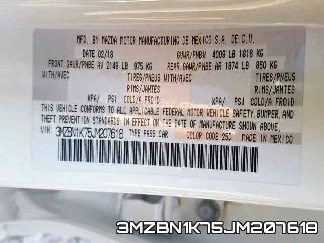 3MZBN1K75JM207618 фото 2
