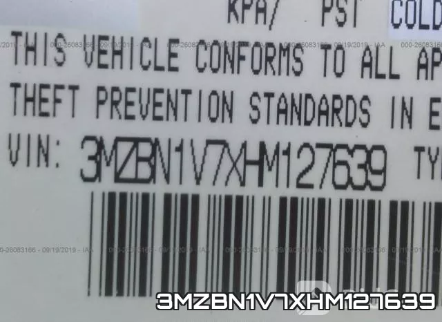 3MZBN1V7XHM127639 фото 10