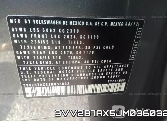 3VV2B7AX5JM036032 фото 10