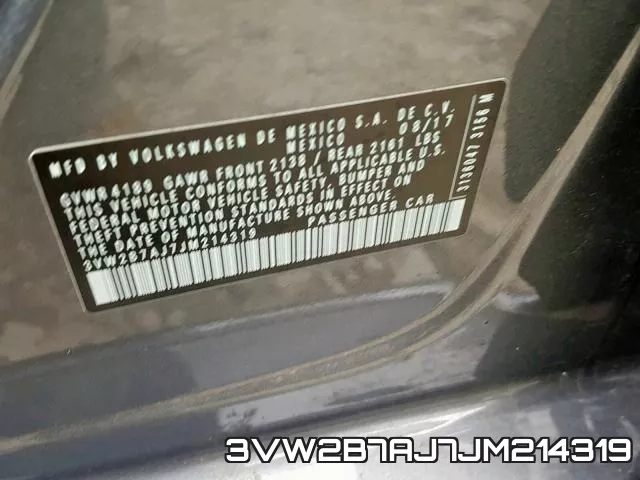 3VW2B7AJ7JM214319 фото 2