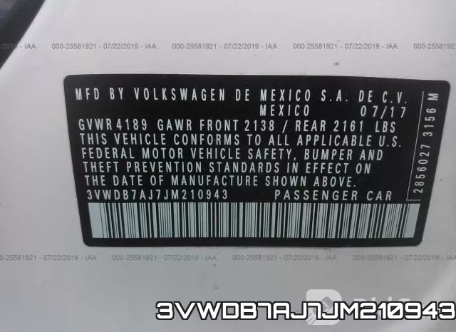 3VWDB7AJ7JM210943 фото 10