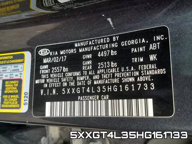 5XXGT4L35HG161733 фото 2