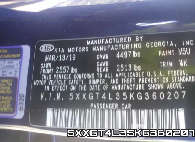 5XXGT4L35KG360207 фото 9