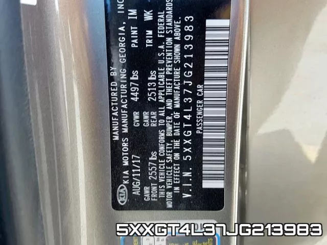 5XXGT4L37JG213983 фото 2