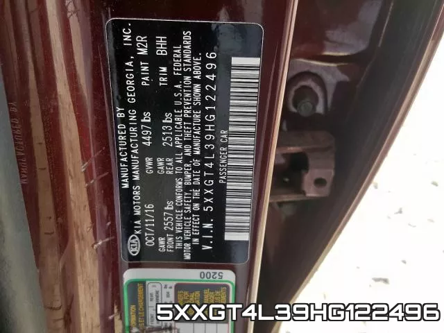 5XXGT4L39HG122496 фото 2