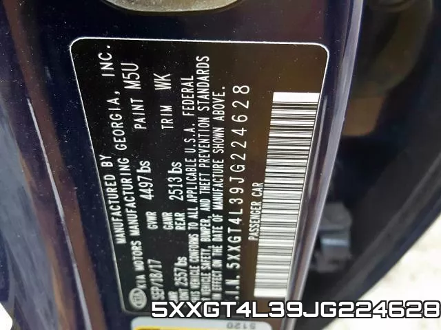5XXGT4L39JG224628 фото 2