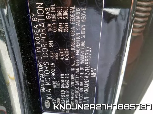 KNDJN2A27H7885737 фото 2