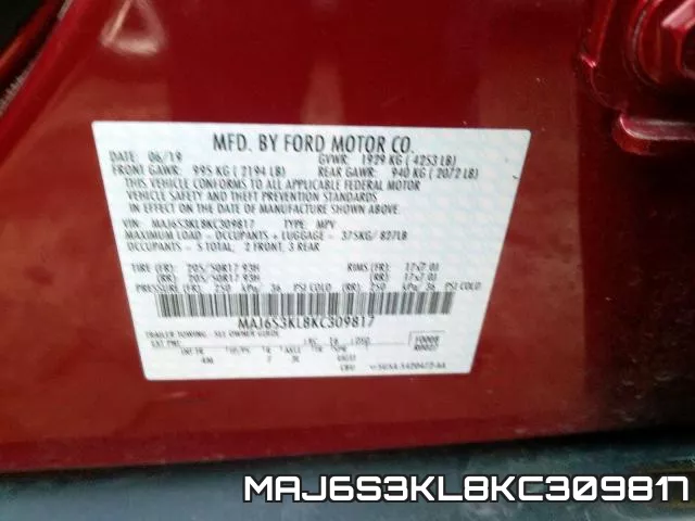 MAJ6S3KL8KC309817 фото 2
