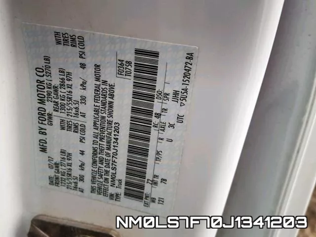 NM0LS7F70J1341203 фото 2