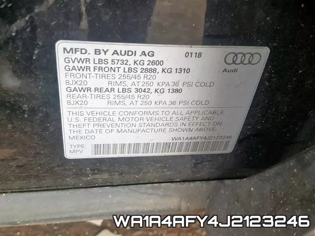 WA1A4AFY4J2123246 фото 2