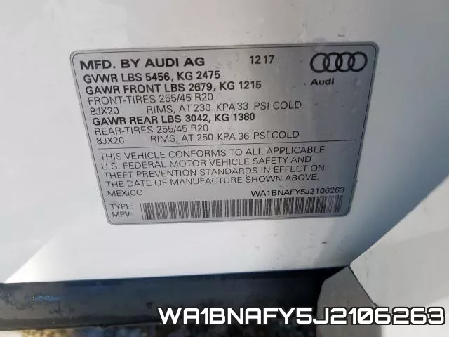 WA1BNAFY5J2106263 фото 2