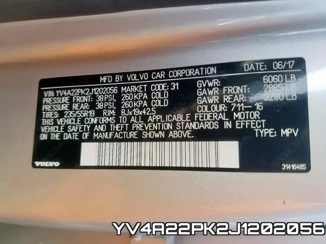 YV4A22PK2J1202056 фото 2
