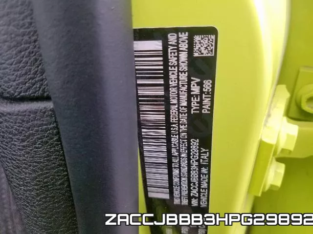 ZACCJBBB3HPG29892 фото 2