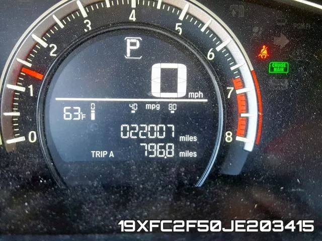 19XFC2F50JE203415 фото 9
