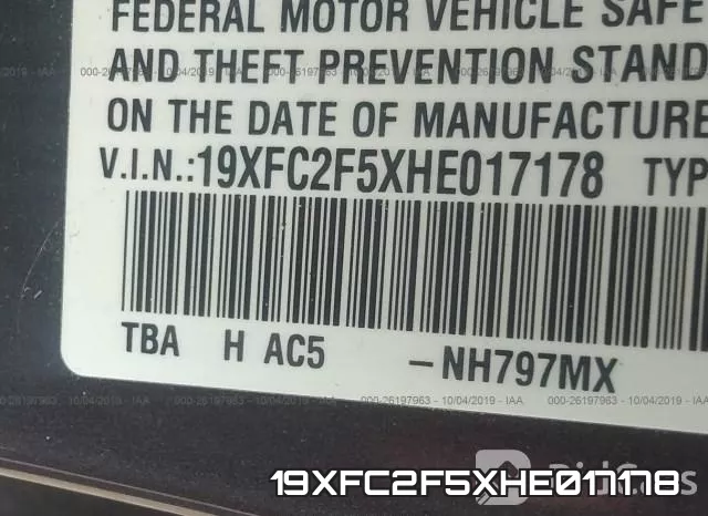 19XFC2F5XHE017178 фото 10