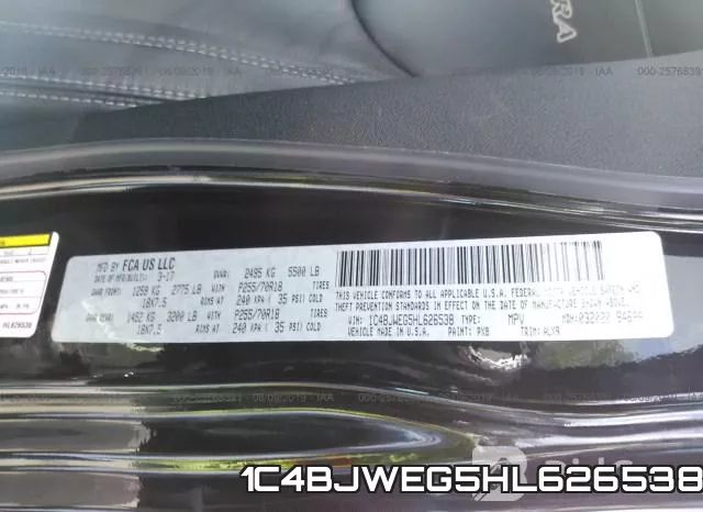 1C4BJWEG5HL626538 фото 10