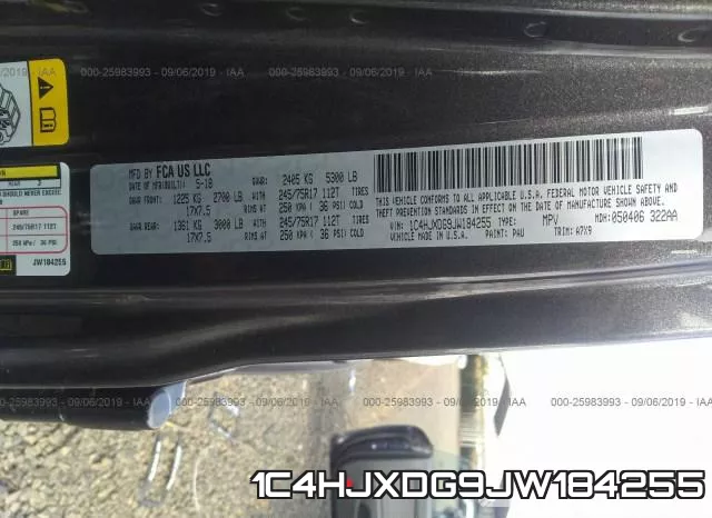 1C4HJXDG9JW184255 фото 9