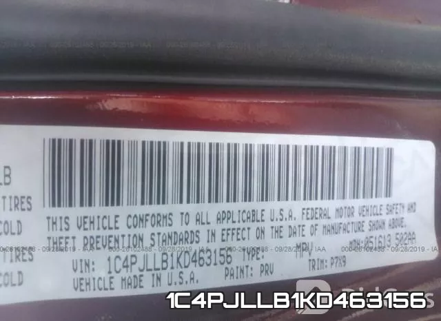 1C4PJLLB1KD463156 фото 10