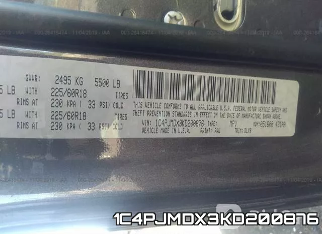 1C4PJMDX3KD200876 фото 9