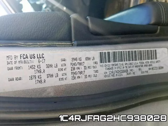 1C4RJFAG2HC938028 фото 2