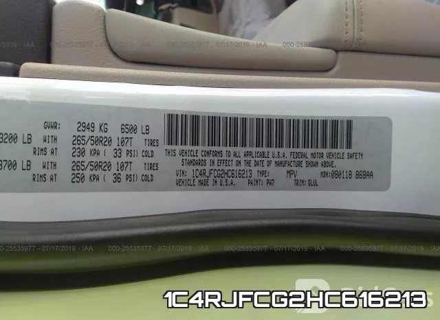 1C4RJFCG2HC616213 фото 10