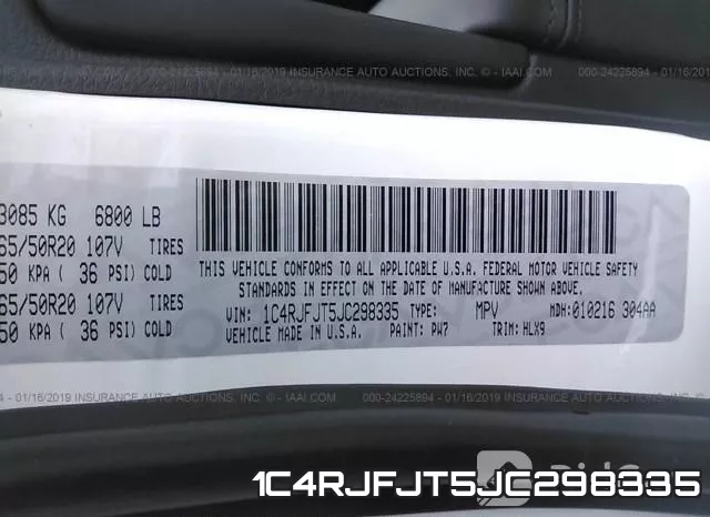1C4RJFJT5JC298335 фото 10