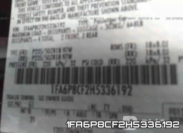 1FA6P8CF2H5336192 фото 10