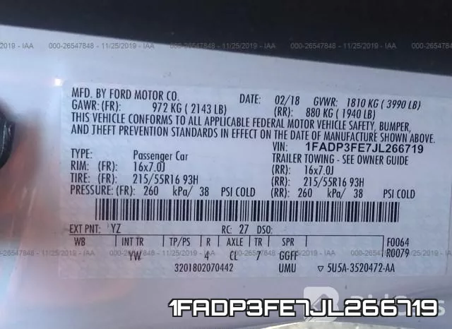1FADP3FE7JL266719 фото 10