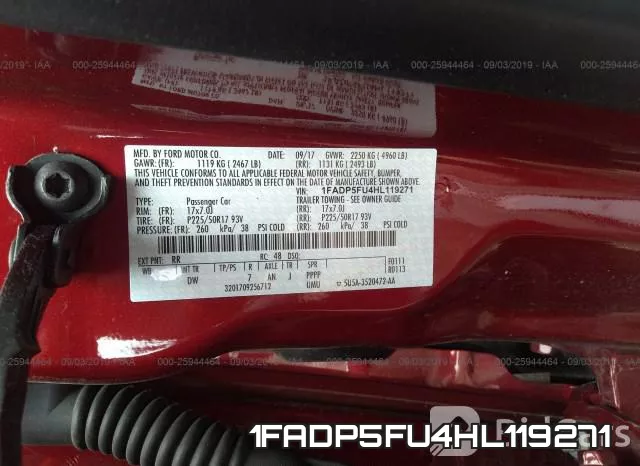 1FADP5FU4HL119271 фото 10