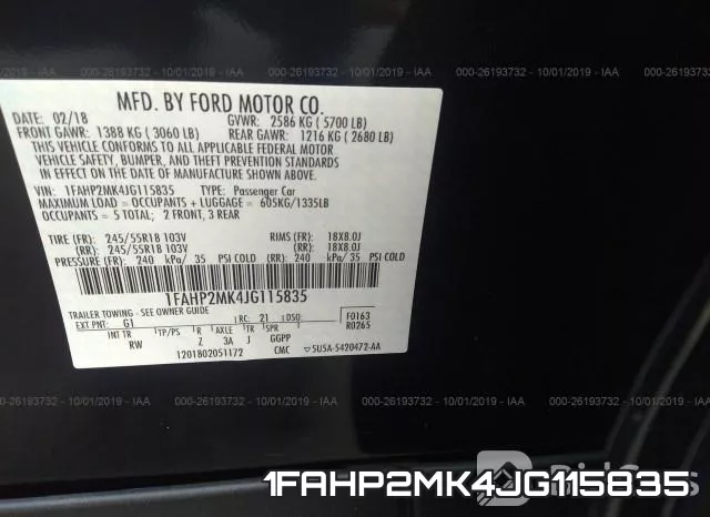 1FAHP2MK4JG115835 фото 10
