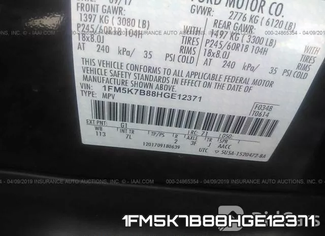 1FM5K7B88HGE12371 фото 10