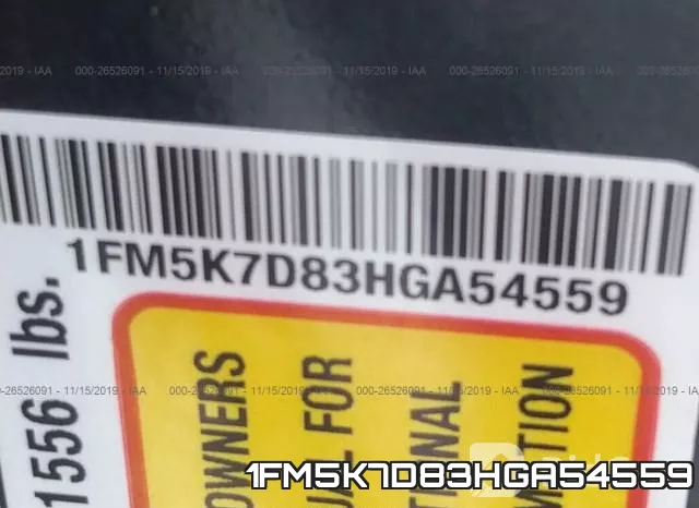 1FM5K7D83HGA54559 фото 6