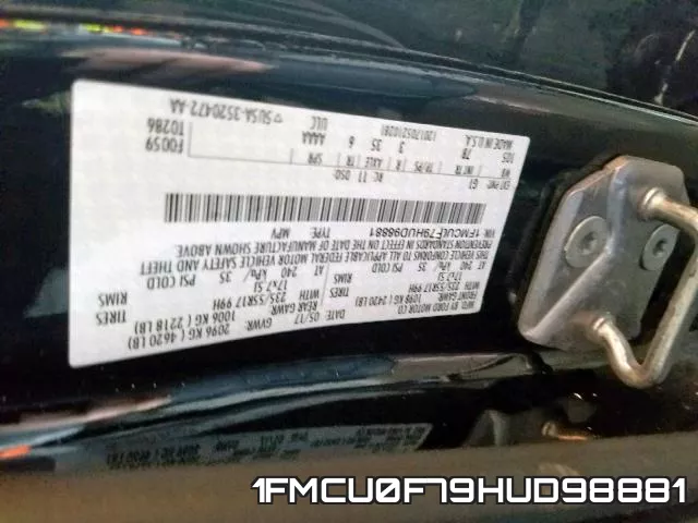 1FMCU0F79HUD98881 фото 2