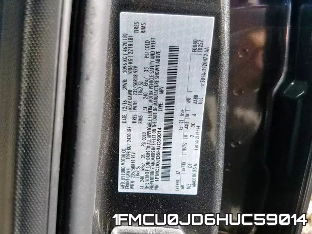 1FMCU0JD6HUC59014 фото 2