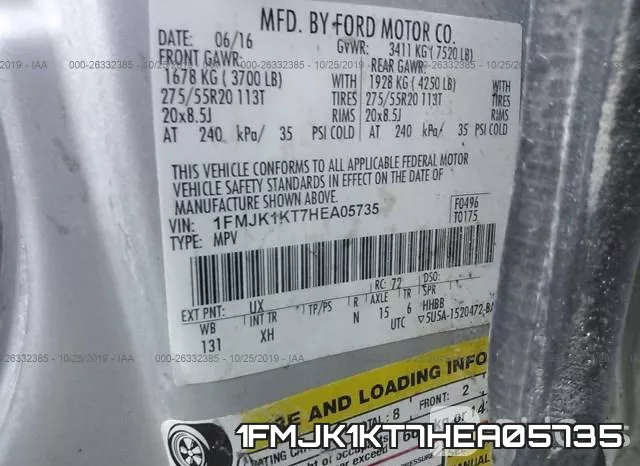 1FMJK1KT7HEA05735 фото 10