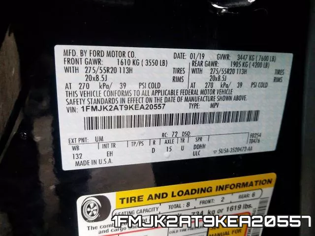 1FMJK2AT9KEA20557 фото 2