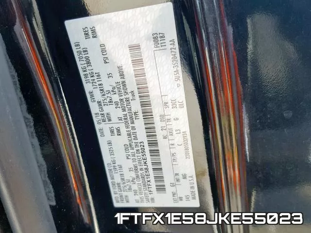 1FTFX1E58JKE55023 фото 2