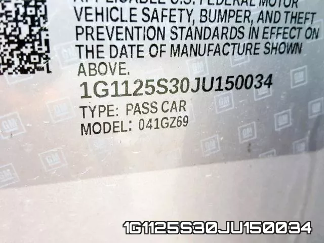 1G1125S30JU150034 фото 2