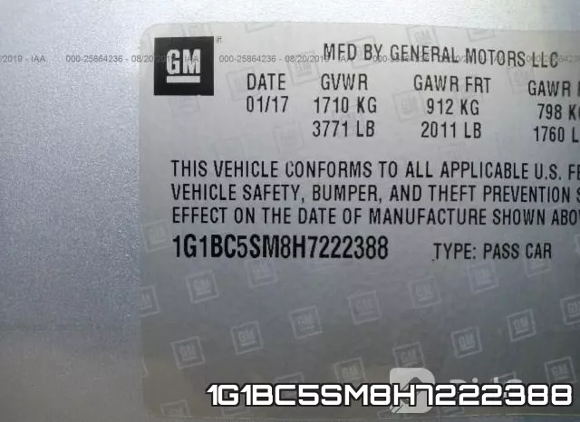 1G1BC5SM8H7222388 фото 6