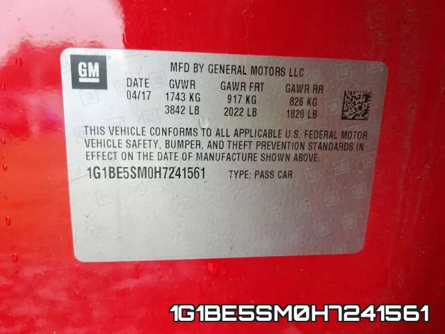 1G1BE5SM0H7241561 фото 2