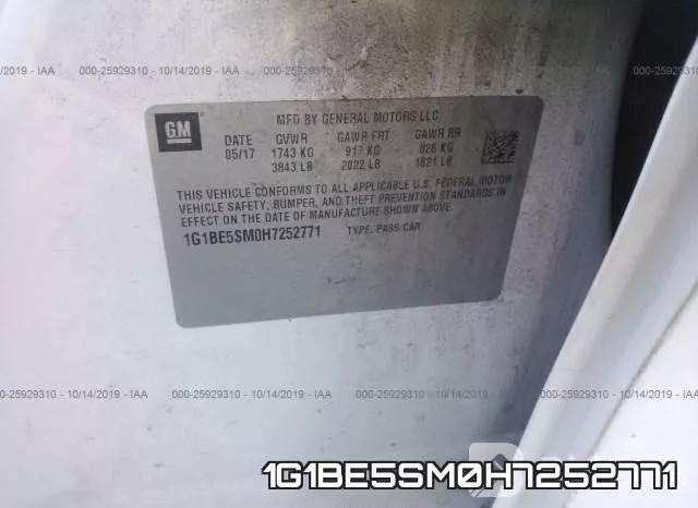 1G1BE5SM0H7252771 фото 10