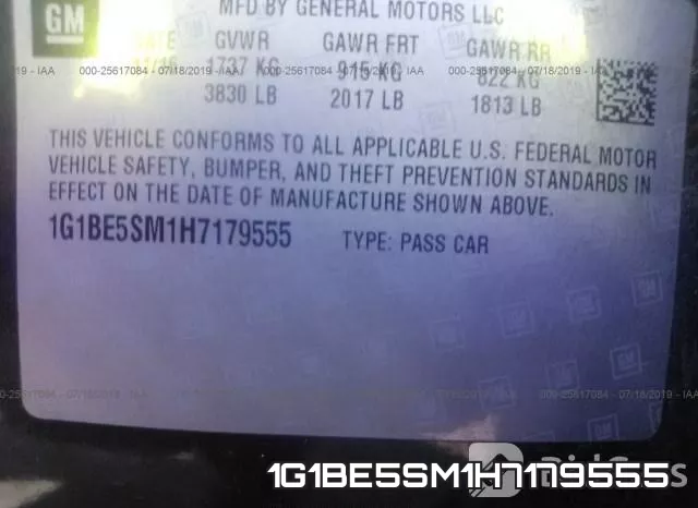 1G1BE5SM1H7179555 фото 10