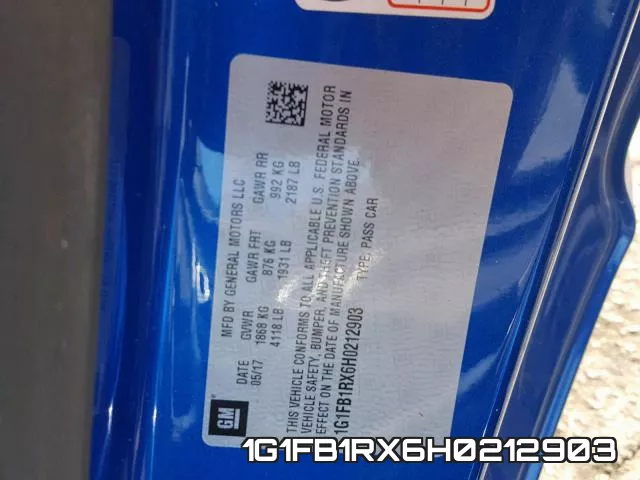 1G1FB1RX6H0212903 фото 2