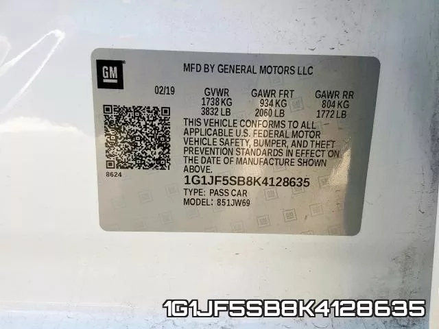 1G1JF5SB8K4128635 фото 2