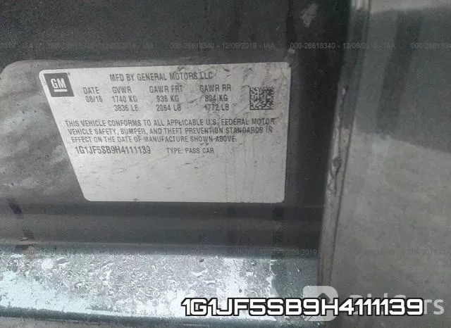 1G1JF5SB9H4111139 фото 10